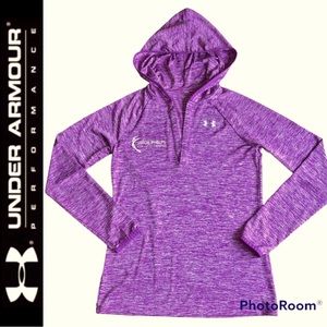 UNDER ARMOUR Hoodie Pullover Shirt Long Sleeve Purple Small Women’s